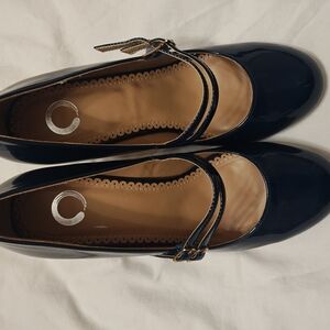 Classic Mary Jane Patent Leather Navy Blue